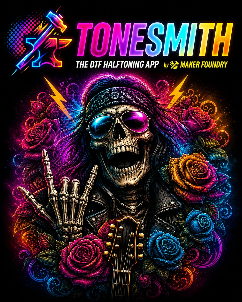 The original artwork, on its black background