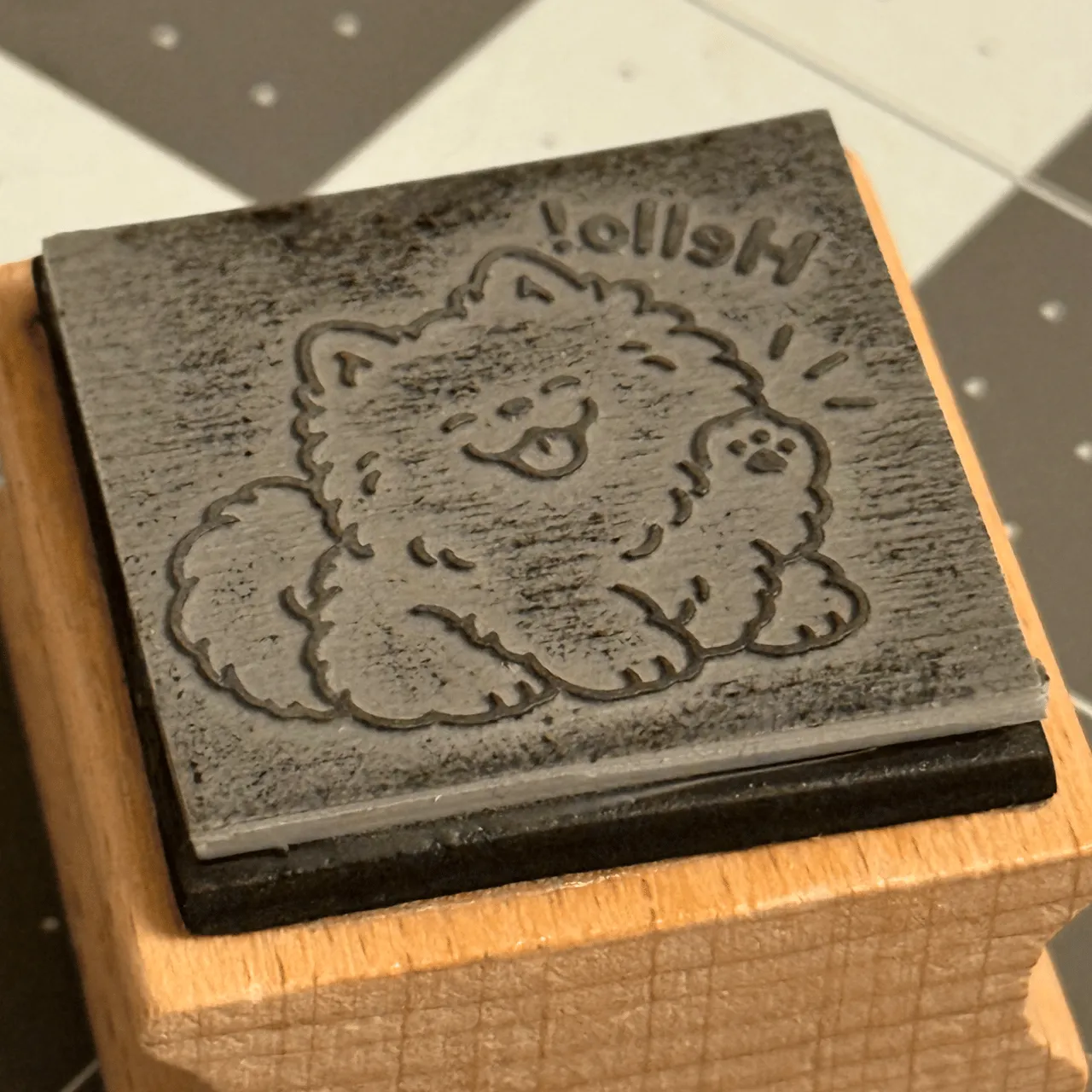 Grey Laser Engraving Rubber Sheet test grid