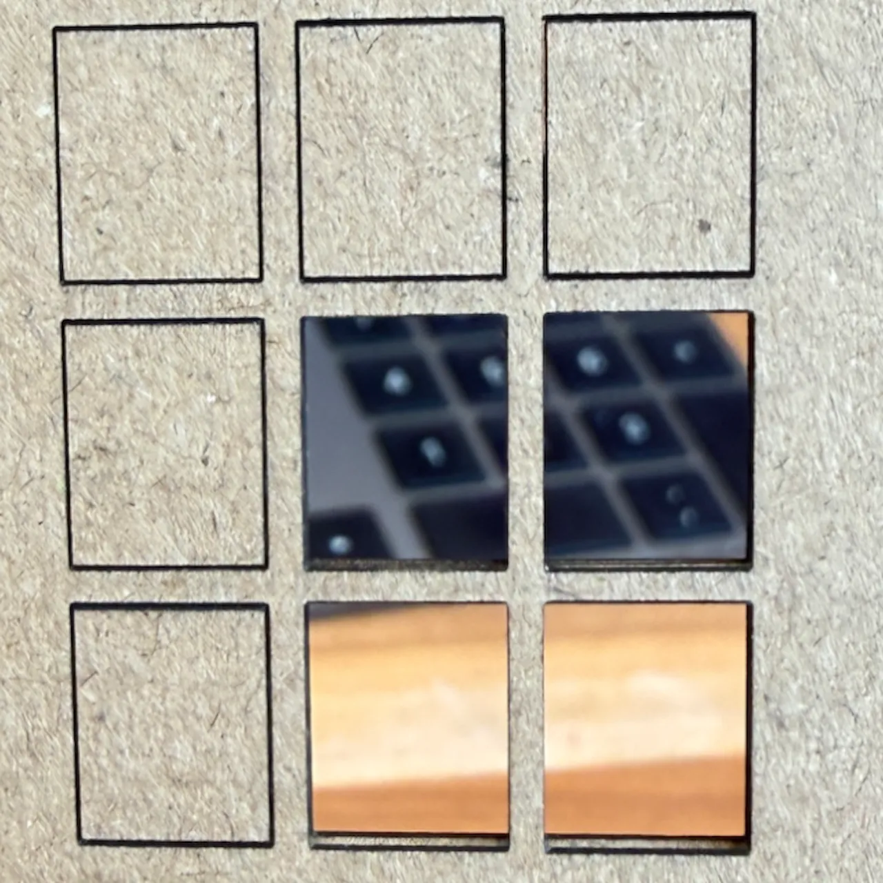 cardboard/ karton test grid