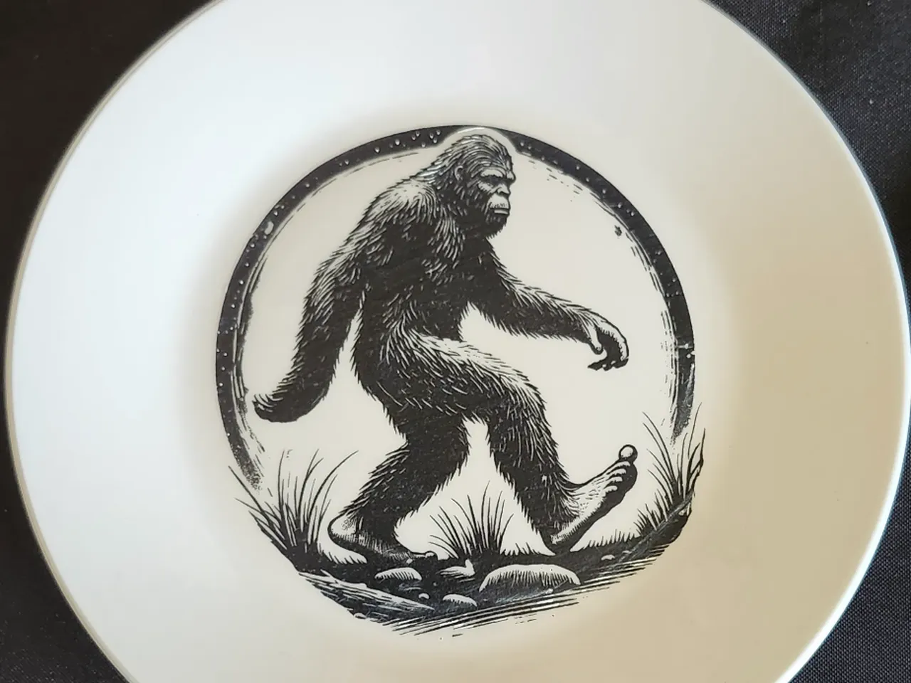 White ceramic plate, White chalk paint, Titanium Dioxide, Food coloring. test grid