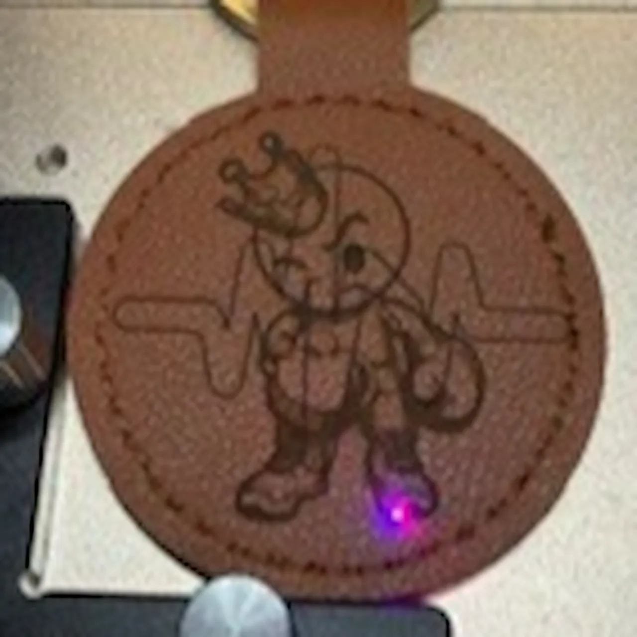 Deep Brown PU Leather test grid