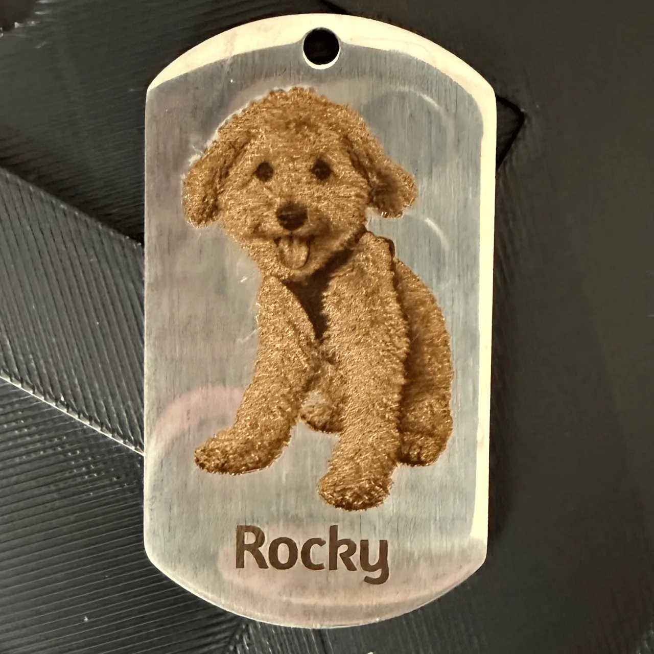 Stainless Steel Military Pendant (Keychain, Necklace) test grid