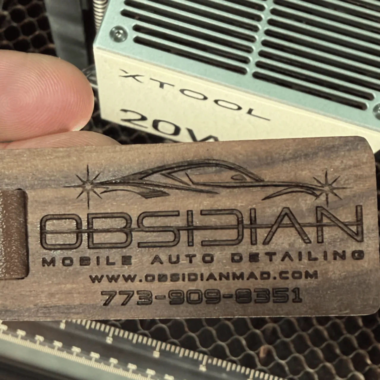 Wooden Keychain test grid