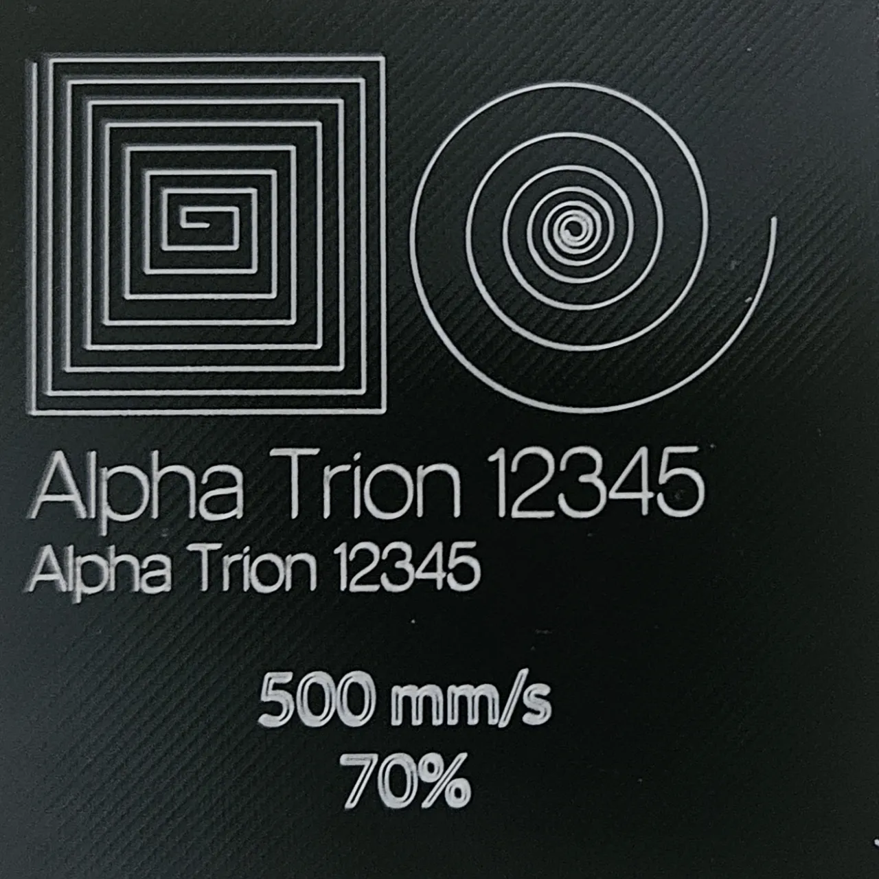 Kingroon Black PLA test grid