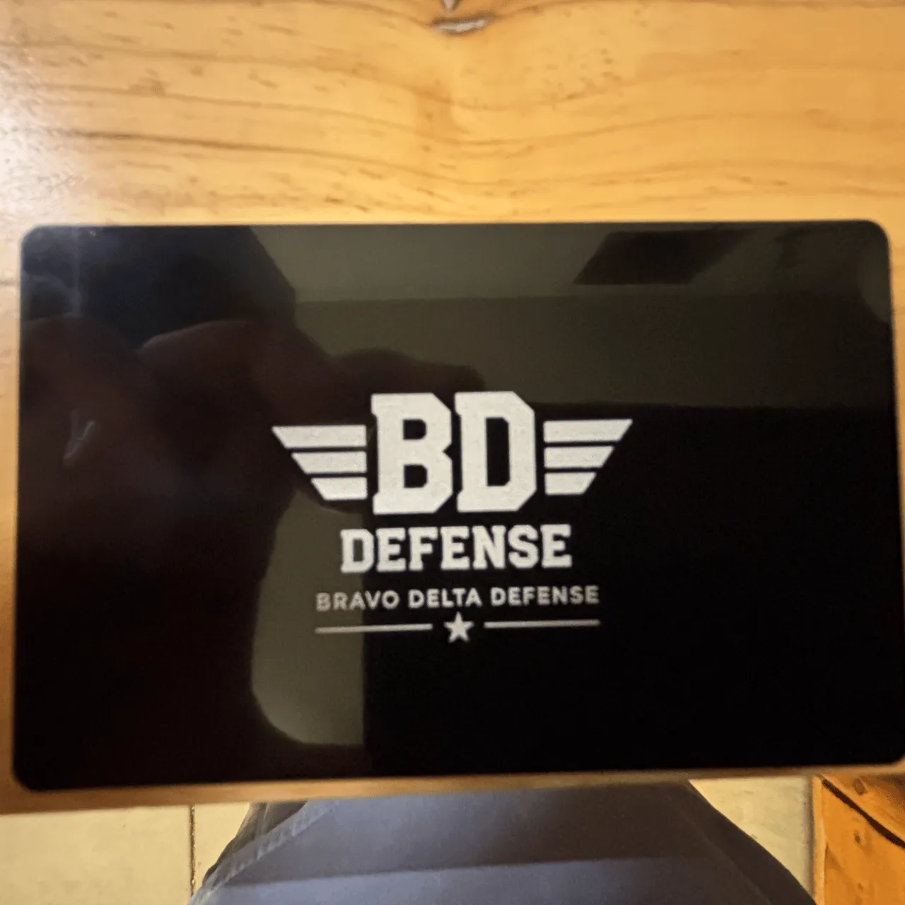 1/64"(0.2mm) Black Metal Business Card test grid