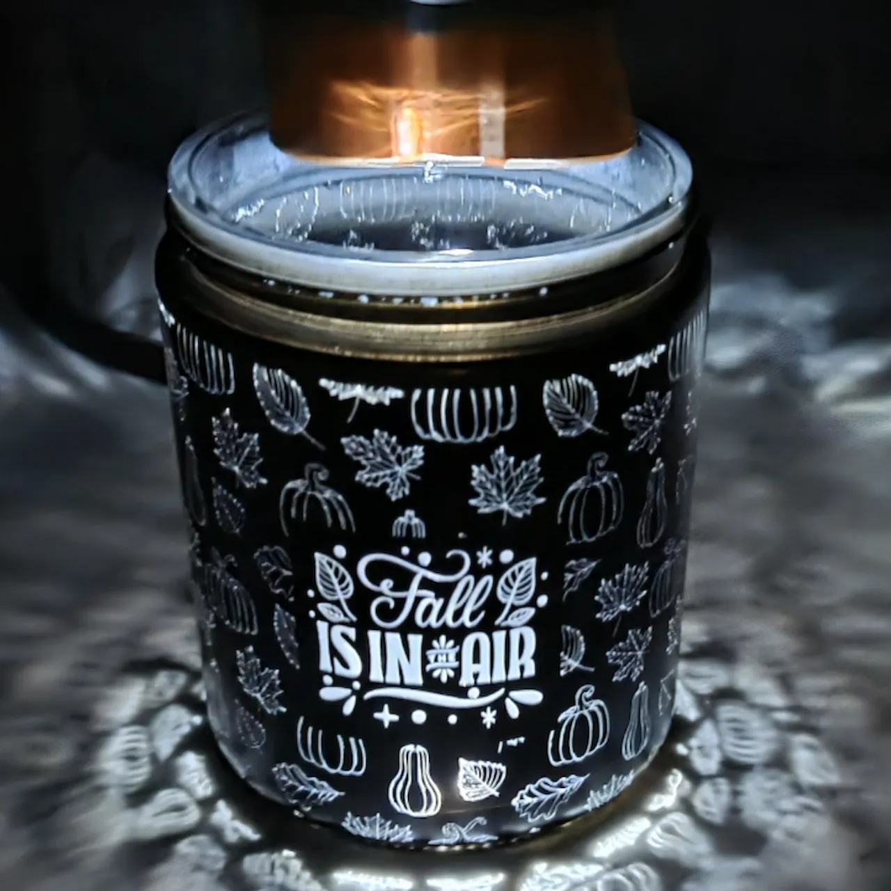 glass candle jar test grid