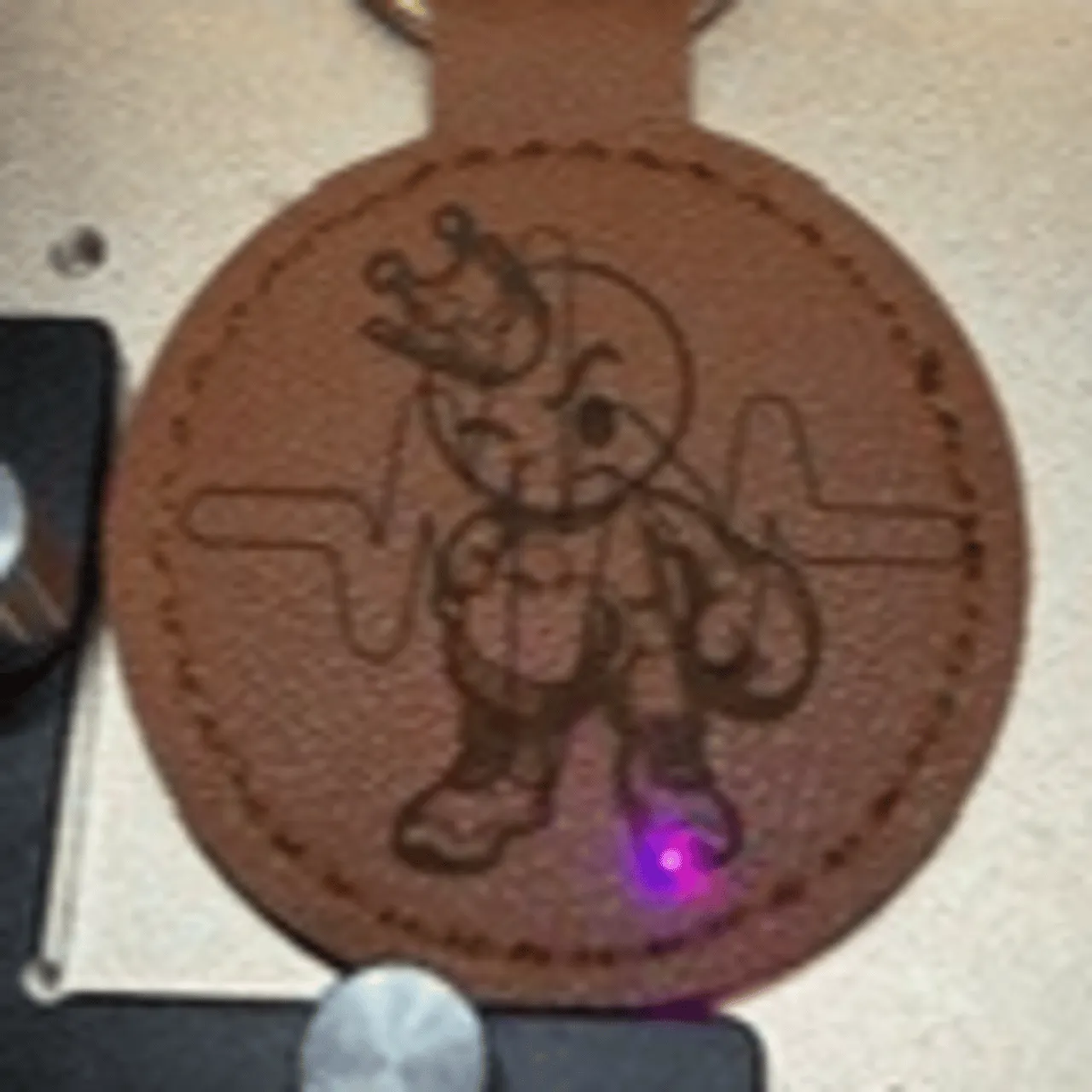 Deep Brown PU Leather test grid