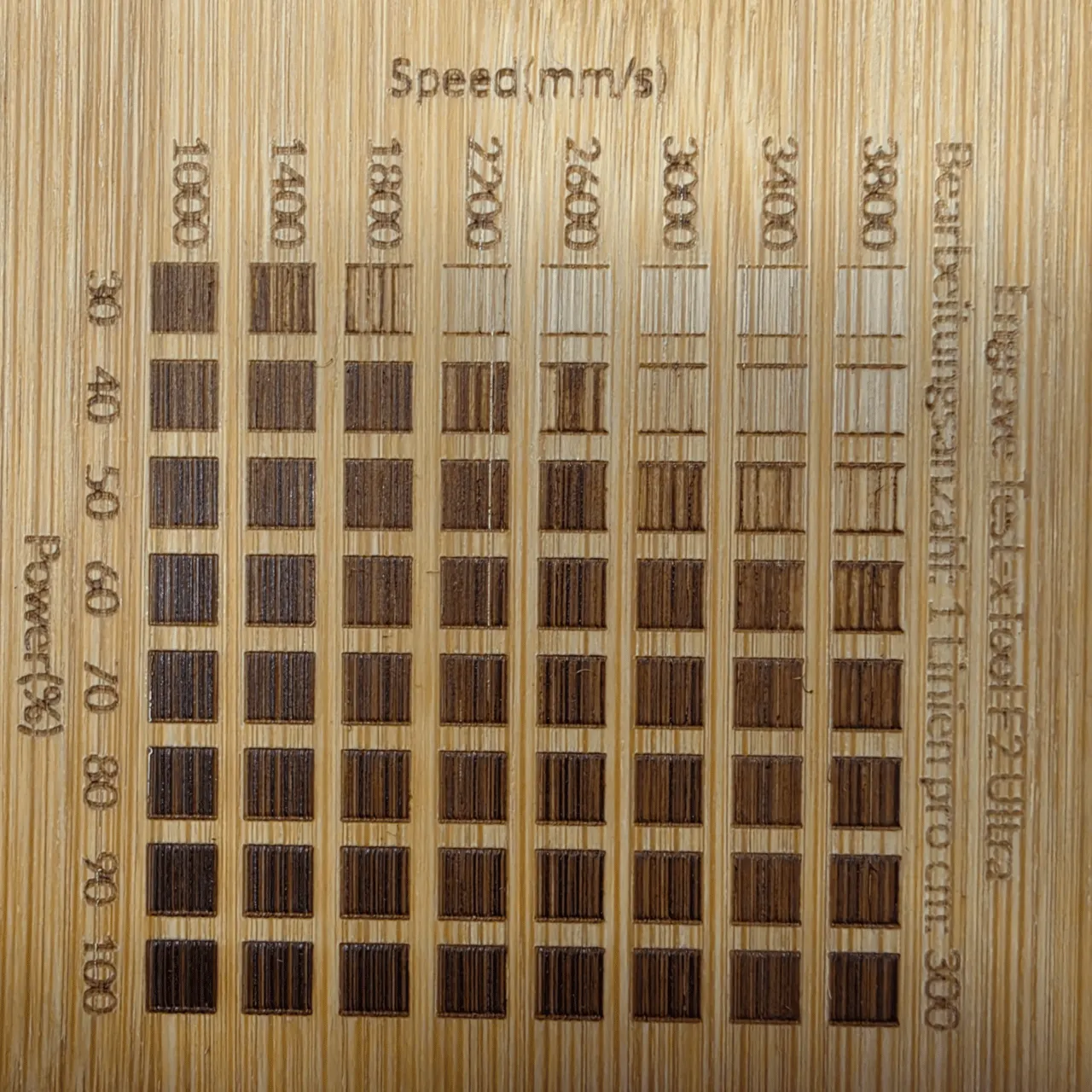 Bamboo Cutting Board with Cutout Handle test grid