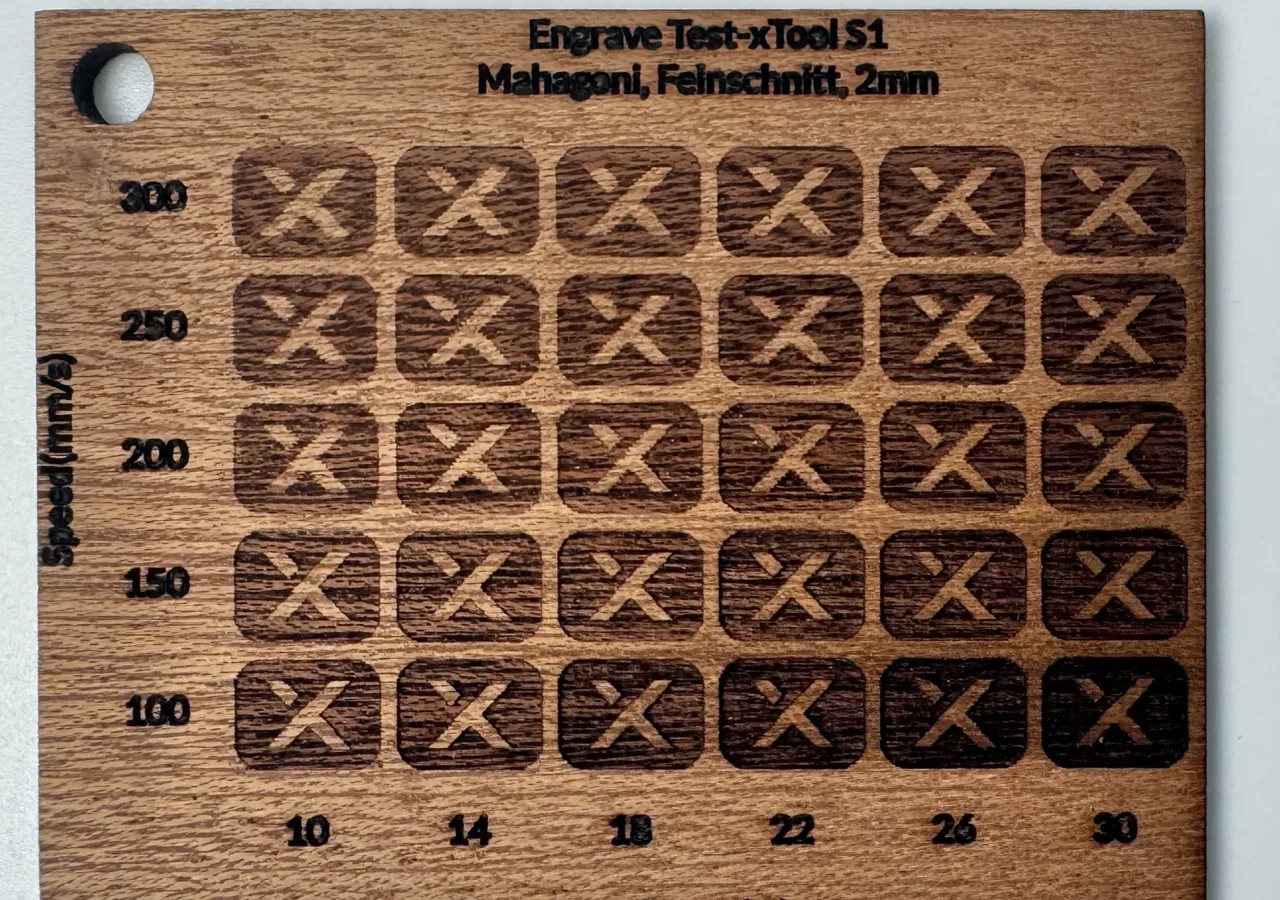 2-mm-Massivholz MAHAGONI test grid
