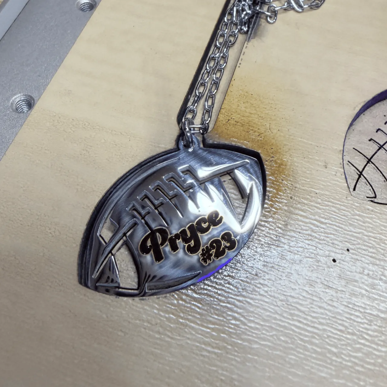 Stainless Steel Military Pendant (Keychain, Necklace) test grid