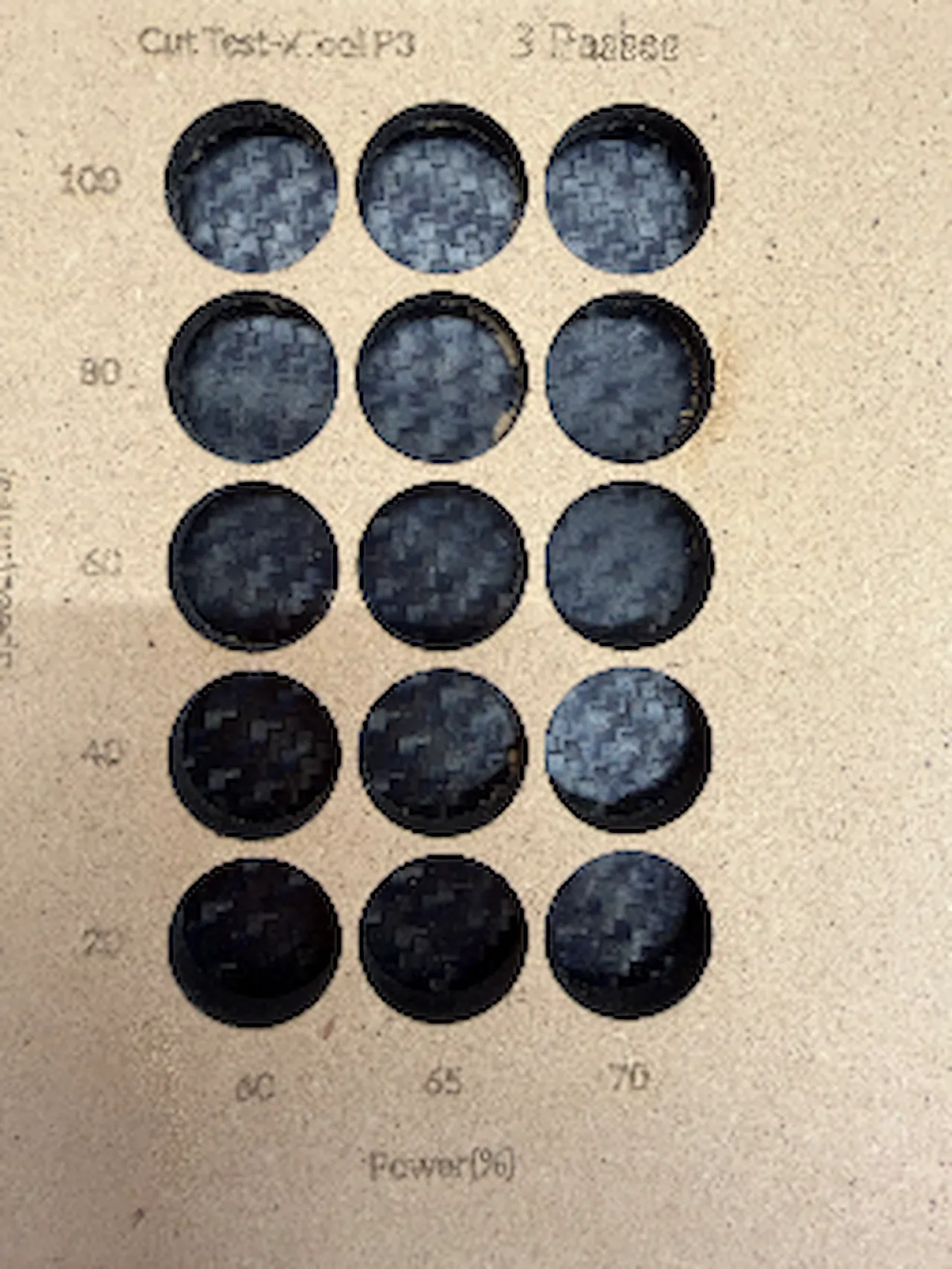 1/4"(6mm) MDF test grid