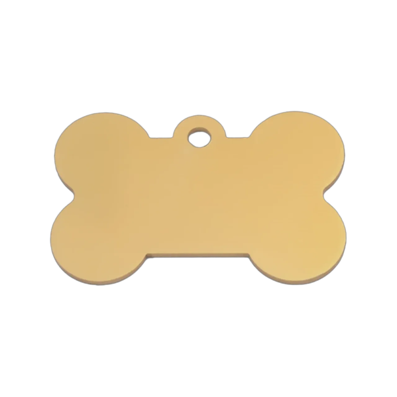 Yellow Anodized Aluminum Bone Dog Tag