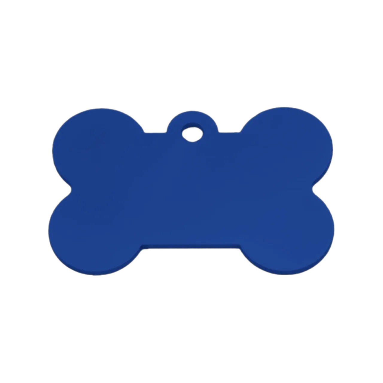 Deep Blue Anodized Aluminum Bone Dog Tag