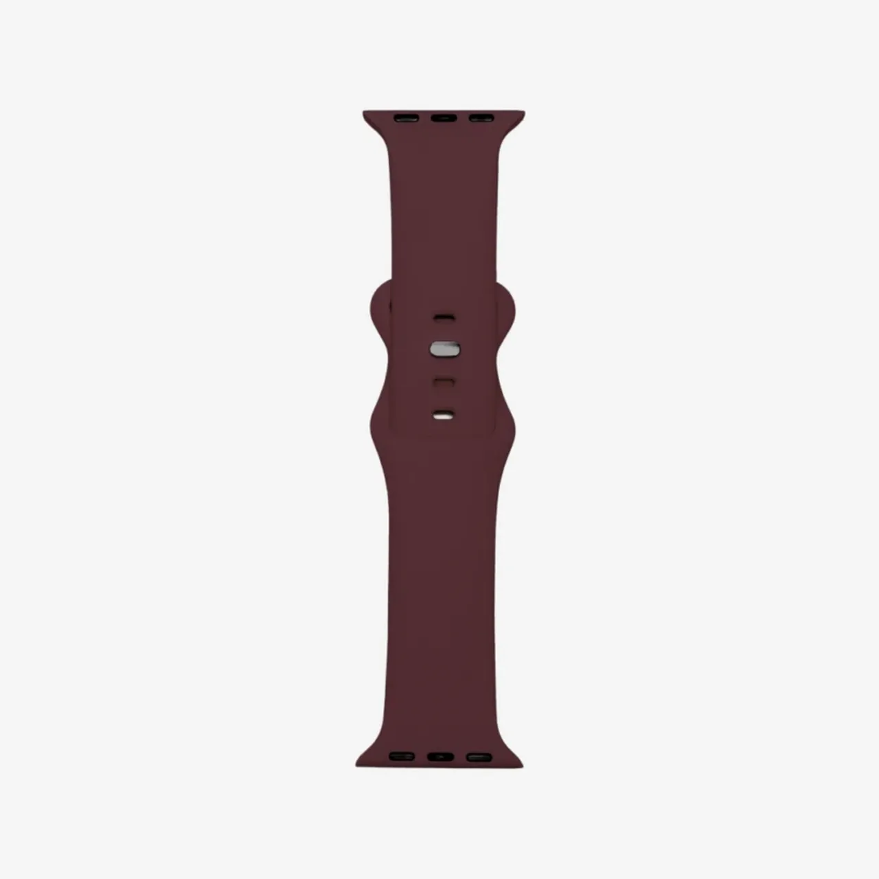 Black Silicone Watch Bands Wine Red