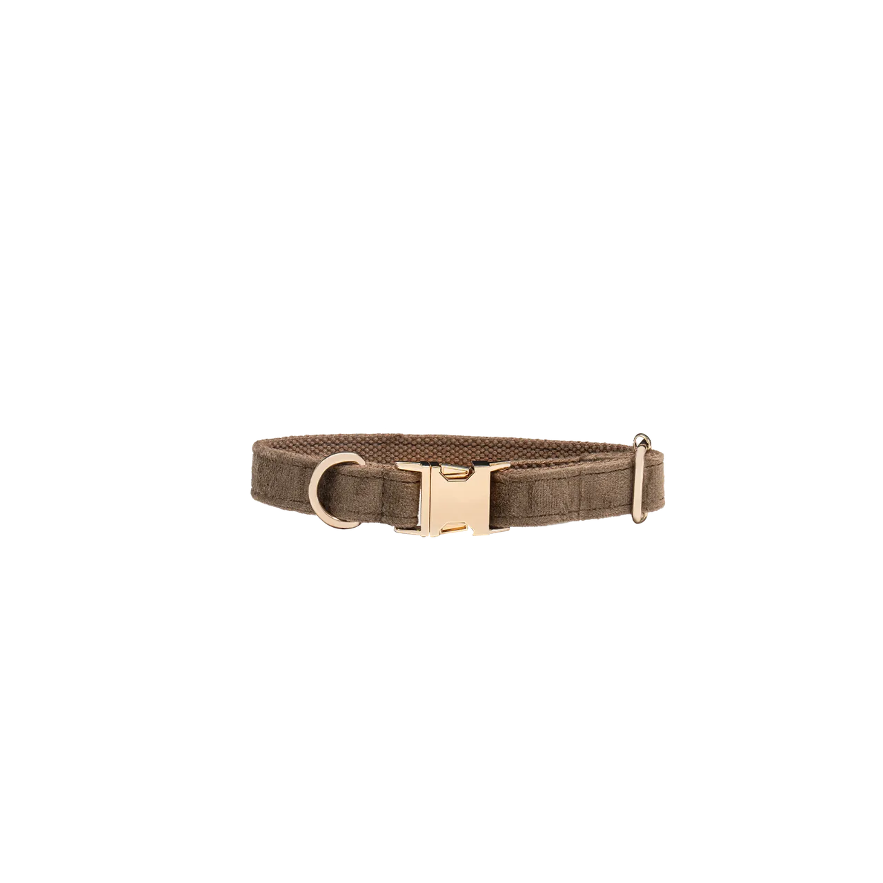 Brown Thick Plush Nylon Dog Collar_S/M/L
