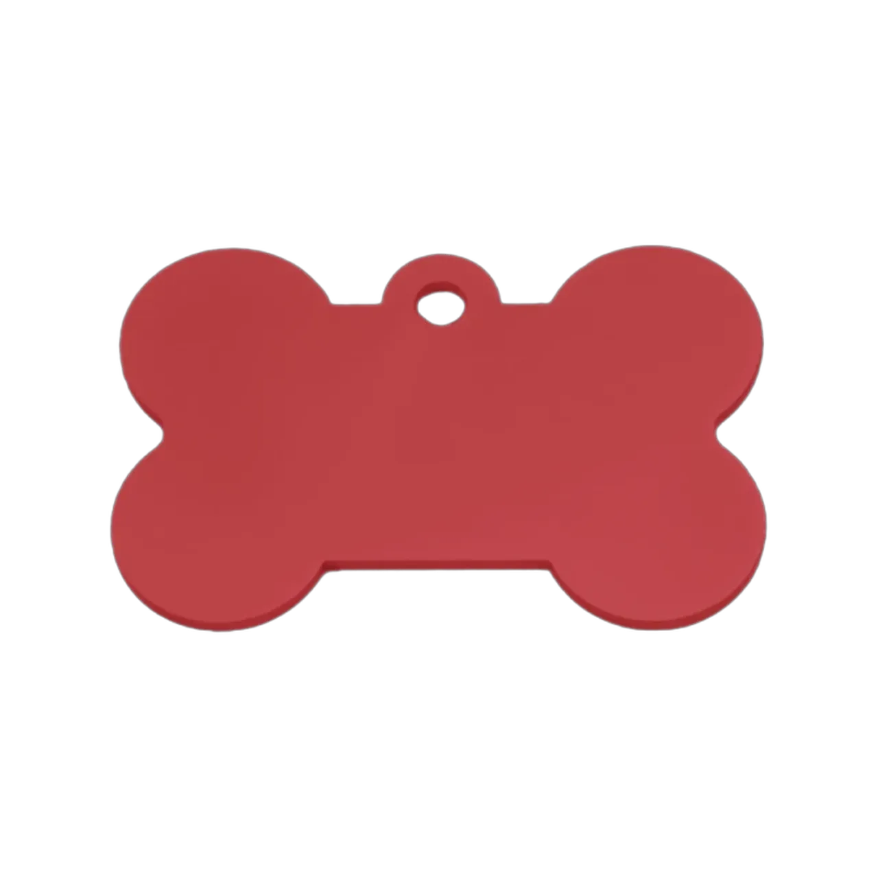 Red Anodized Aluminum Bone Dog Tag