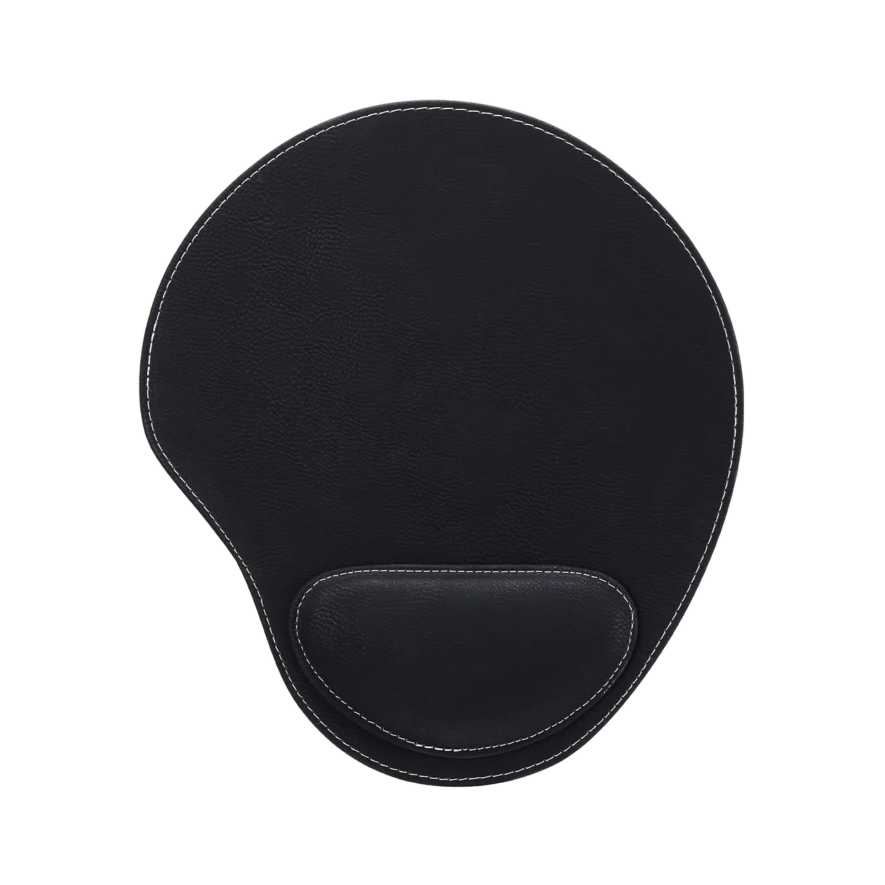 Black to Silver Laserable PU Mouse Pad with Wrist Support