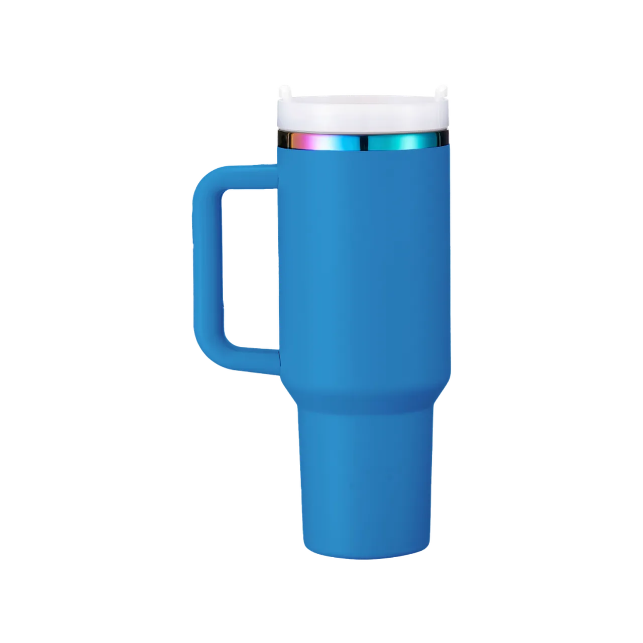 40oz(1183ml) Deep Blue to Iridescent Tumbler with Removable Handle