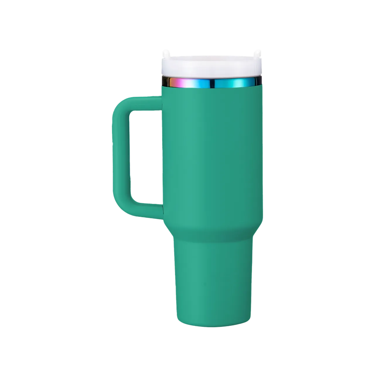 40oz(1183ml) Green to Iridescent Tumbler with Removable Handle