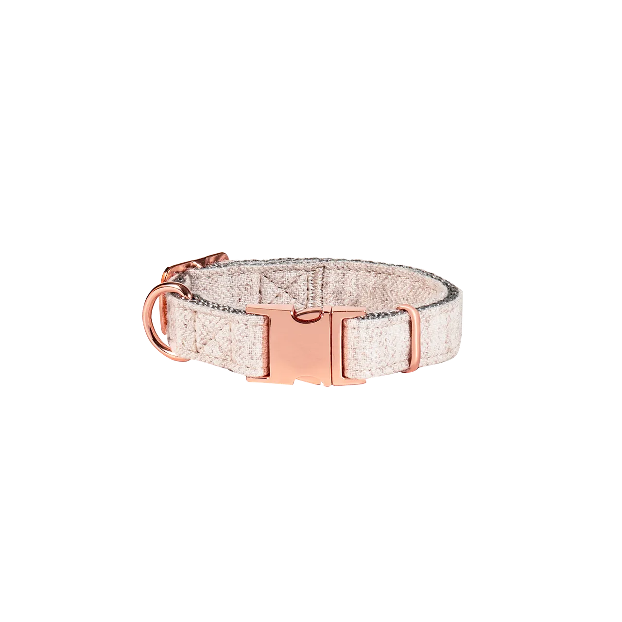 Creamy-White Tweed Nylon Dog Collar_S/M/L