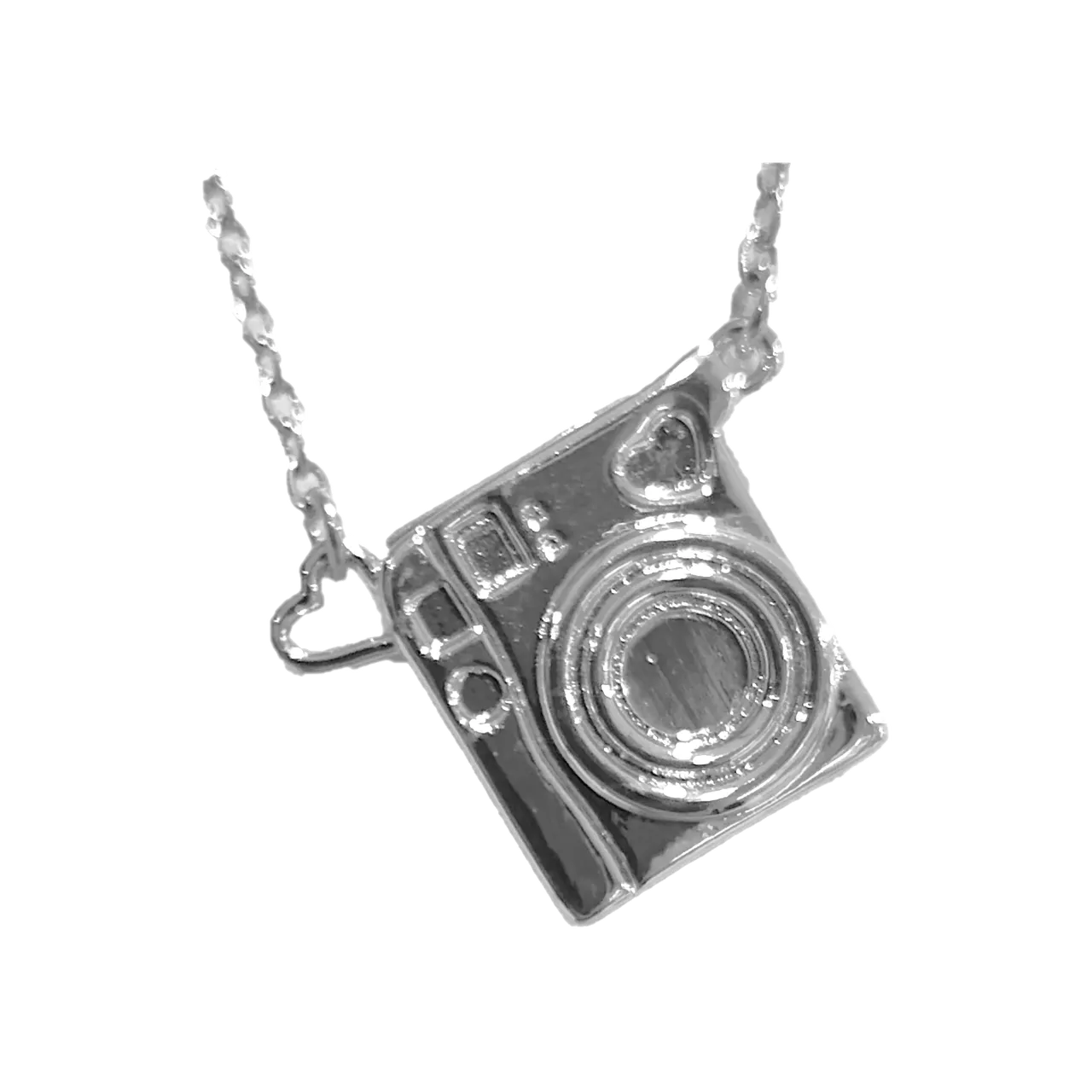 Silver Plated Brass Camera Photo Necklace