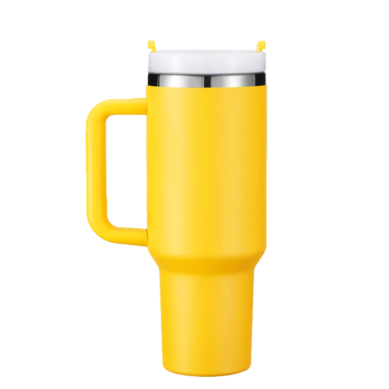 40oz(1183ml) Yellow to Silver Tumbler with Removable Handle