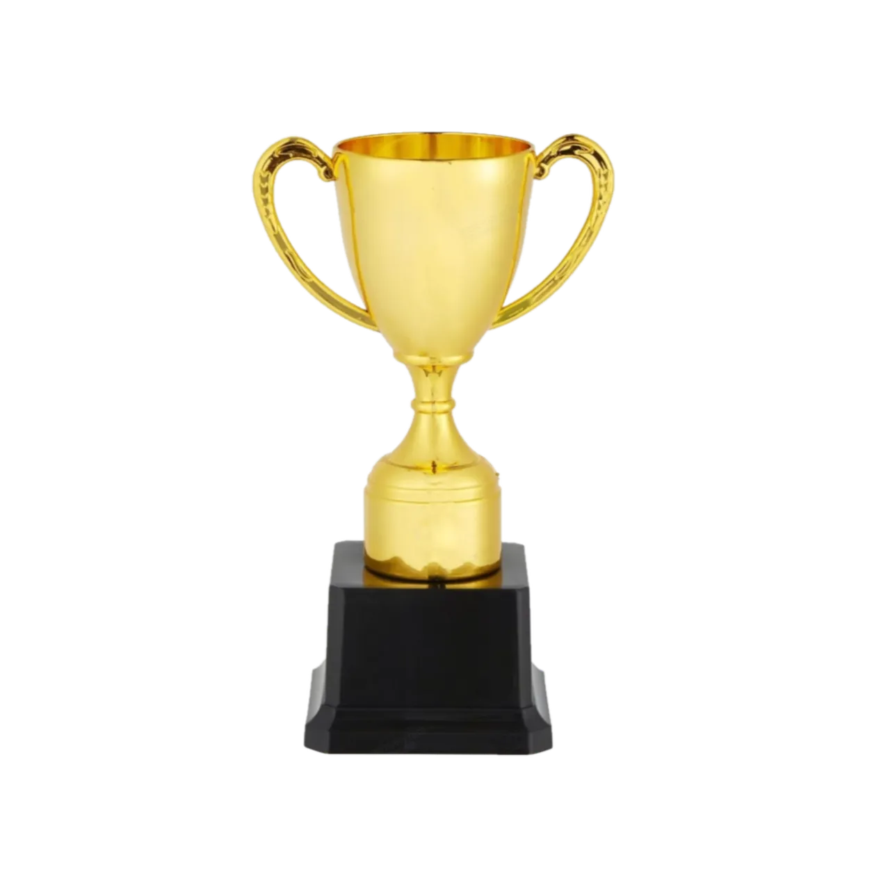 Name Plates of 7 Inch Gold Plastic Trophy Cup Set