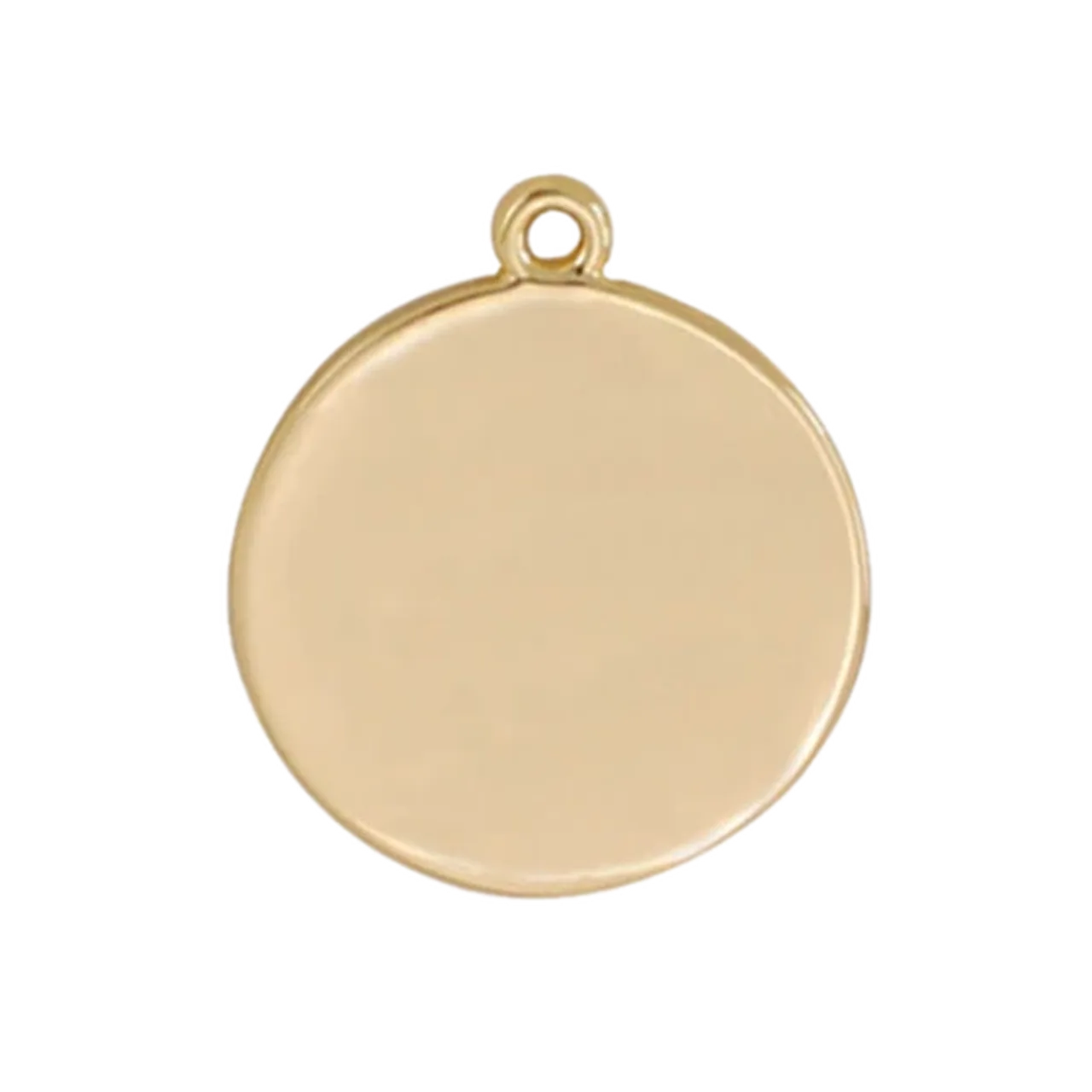 Letter Heart Round Tags-18K Gold