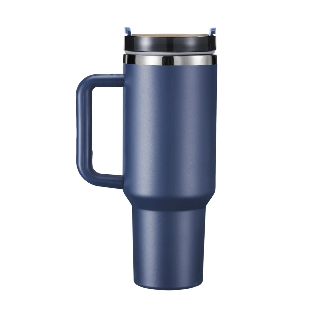 Navy To Silver Stainless Steel Tumbler with Handle(40oz)