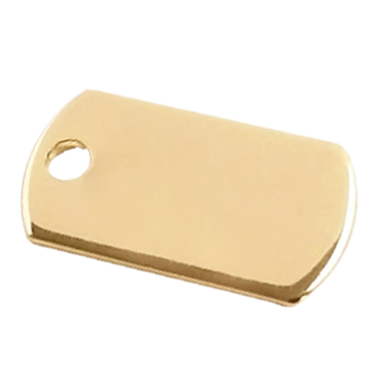 Rectangle Letter Tags-14K Gold