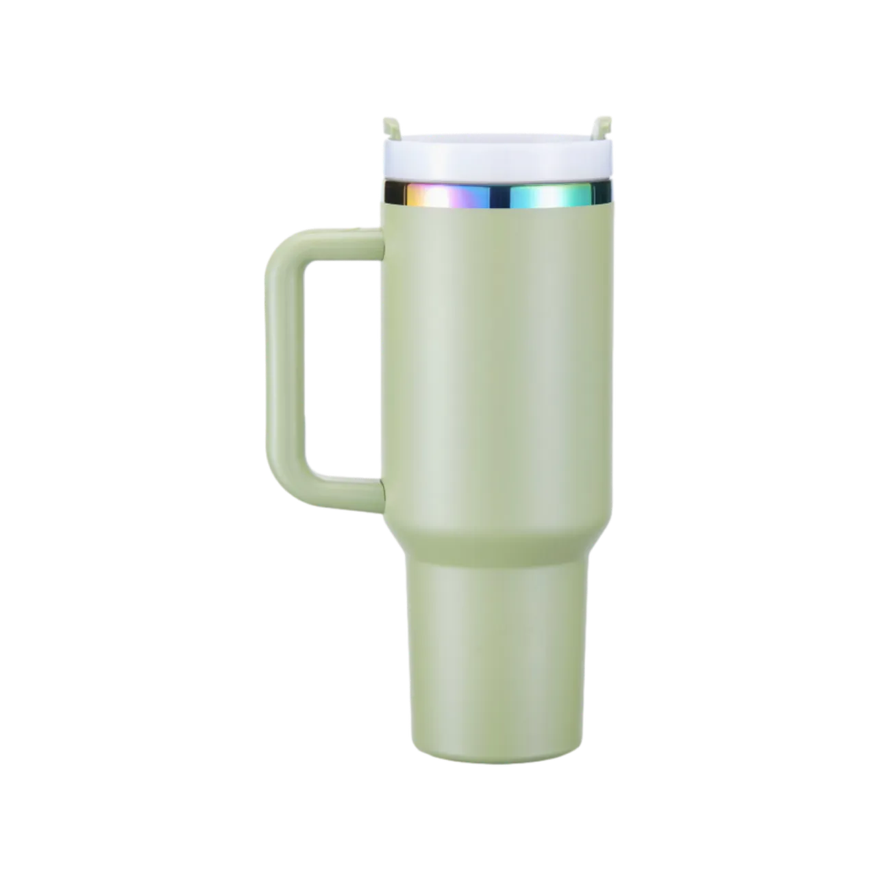 40oz(1183ml) Army Green to Iridescent Tumbler with Removable Handle