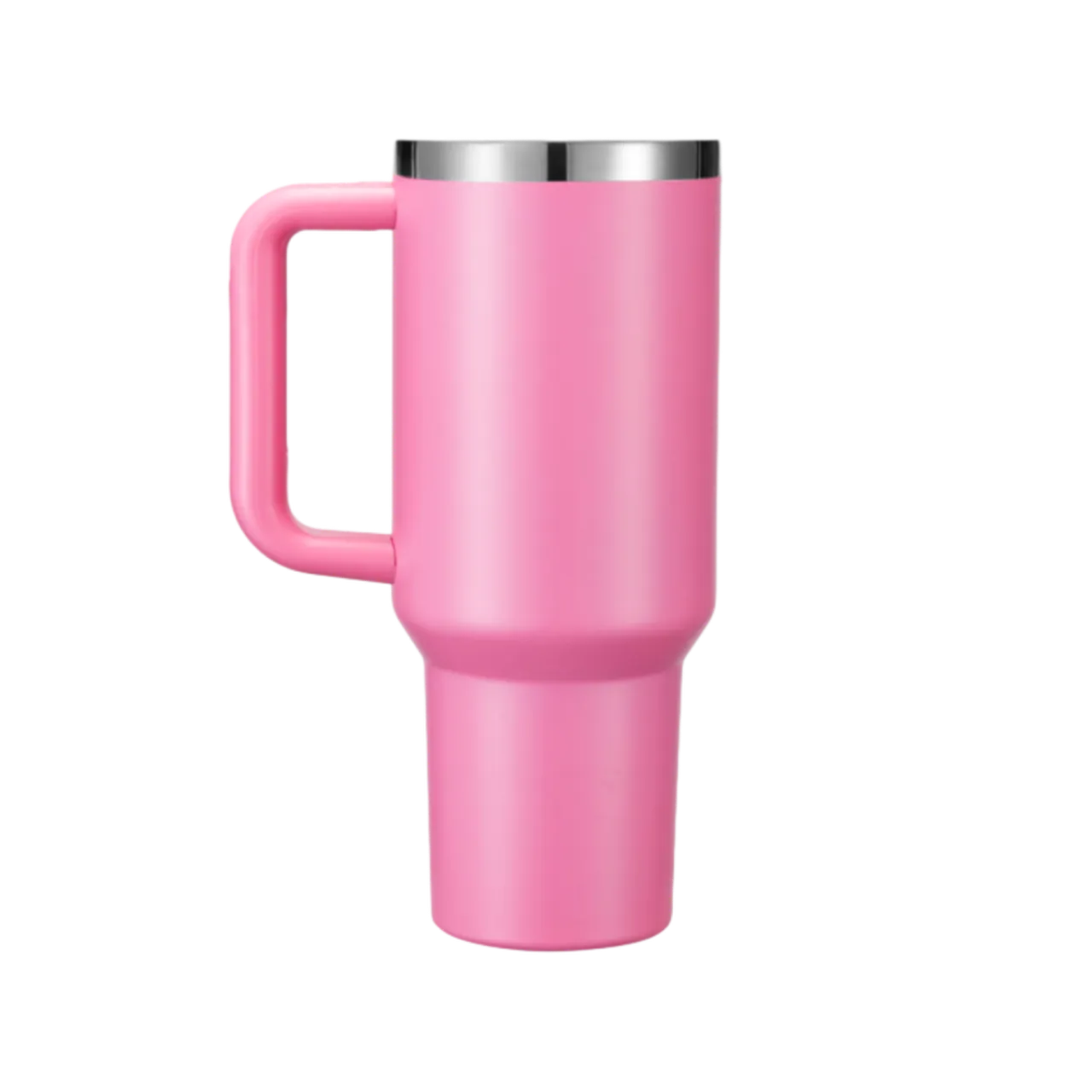 40oz(1183ml) Peony Pink to Silver Tumbler with Removable Handle