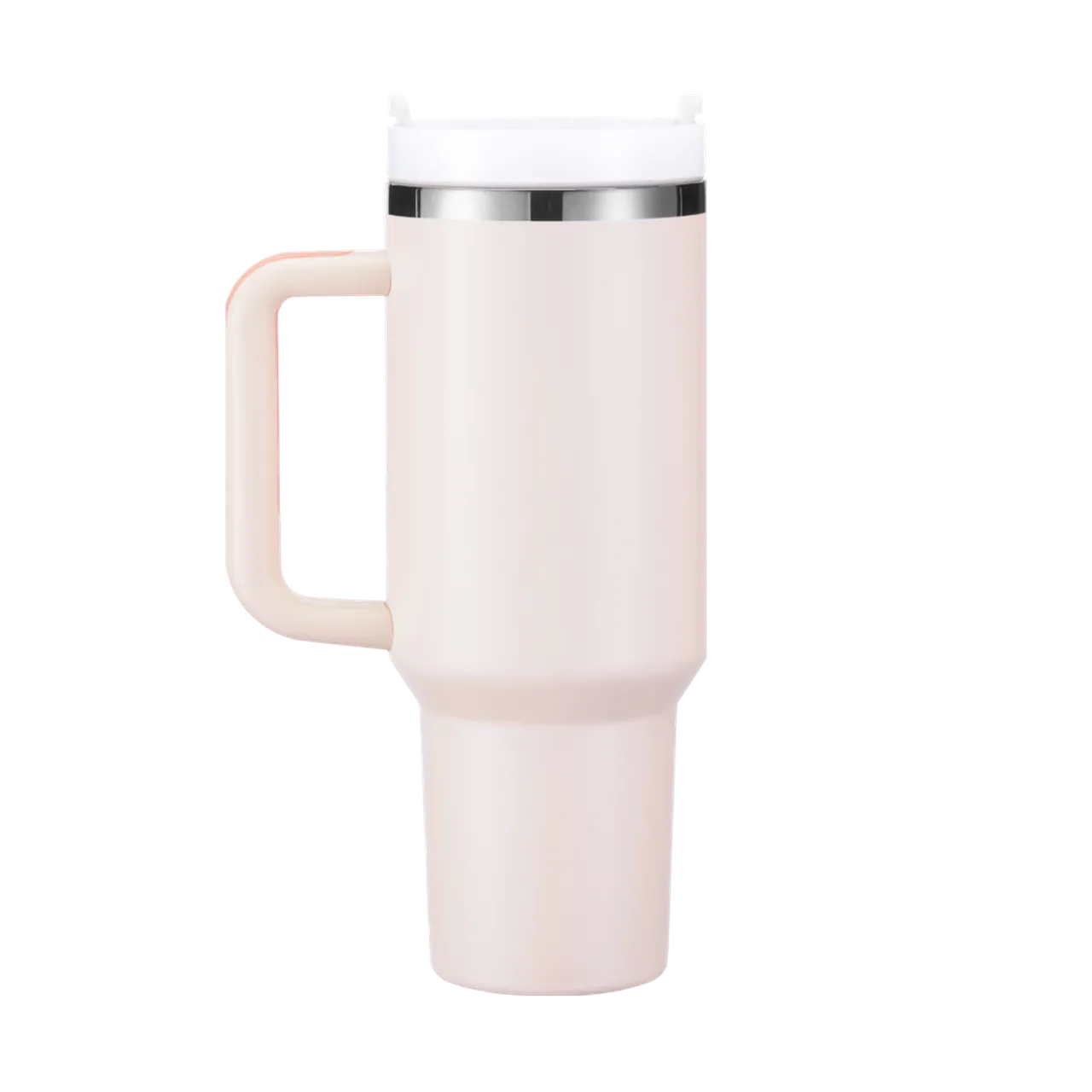 Pink To Silver Stainless Steel Tumbler with Handle(40oz)