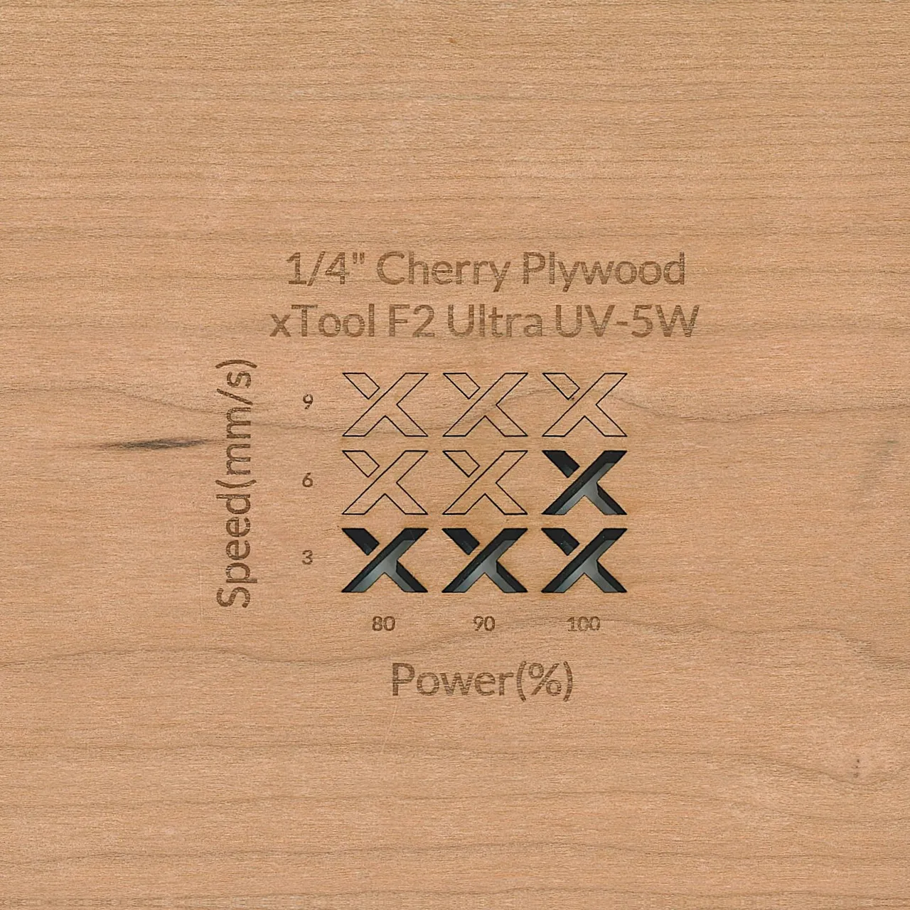1/4"(6mm) Cherry Plywood test grid