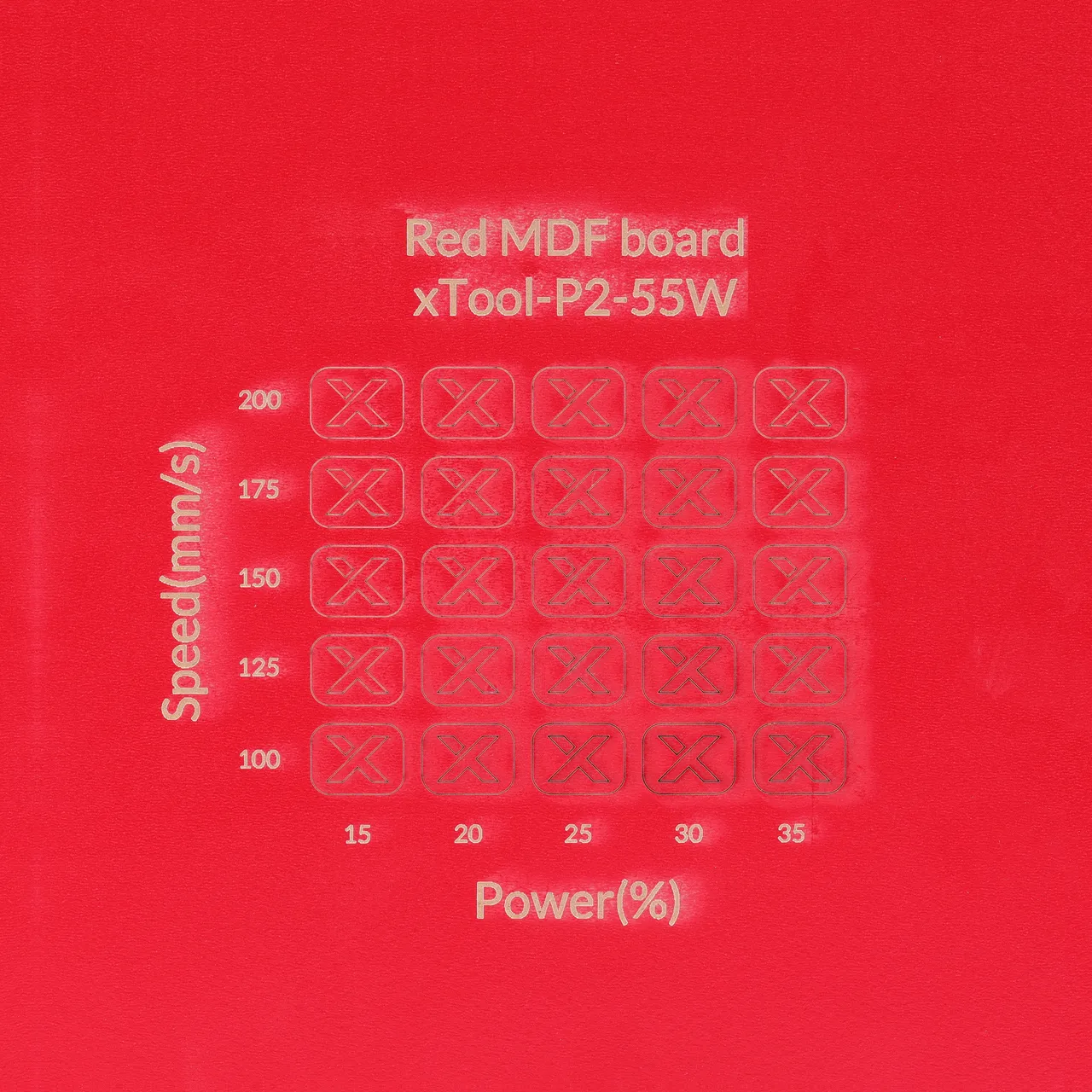 1/8"(3mm) Red MDF Board test grid