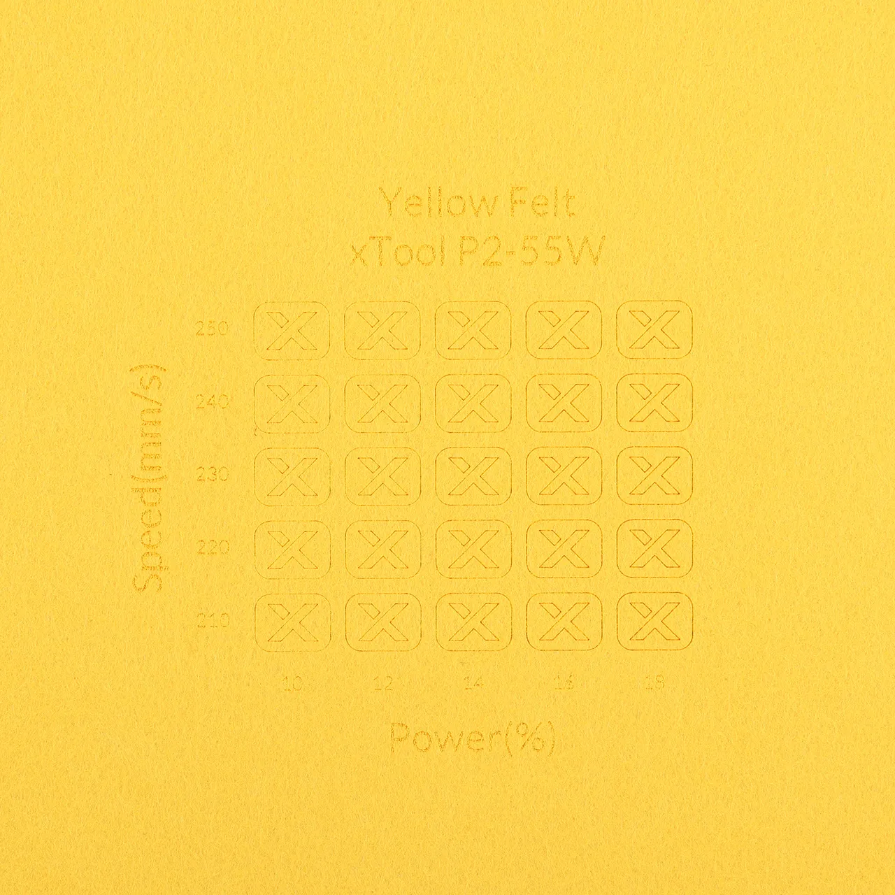 1/8"(3mm) Yellow Felt test grid