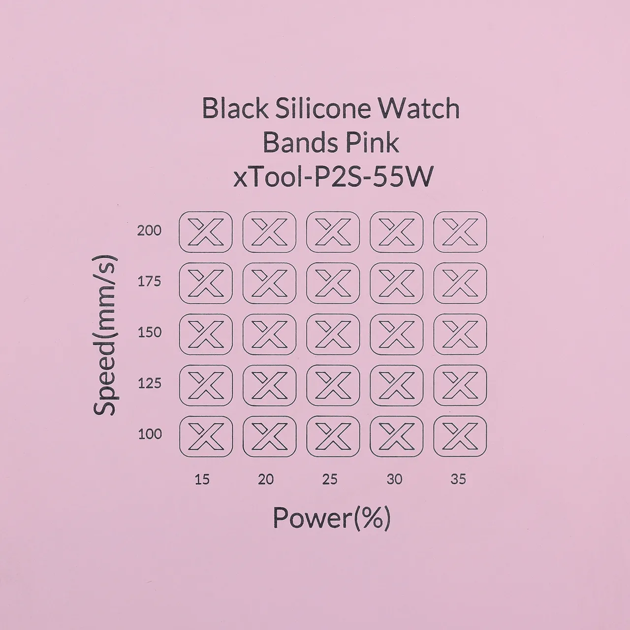 Pink to Black Silicone test grid