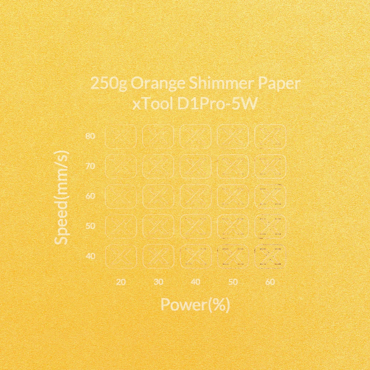 Orange Shimmer Paper-7oz(250g) test grid