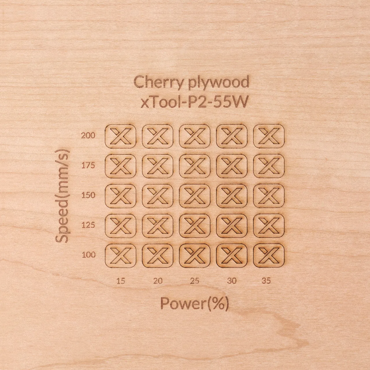 1/4"(6mm) Cherry Plywood test grid