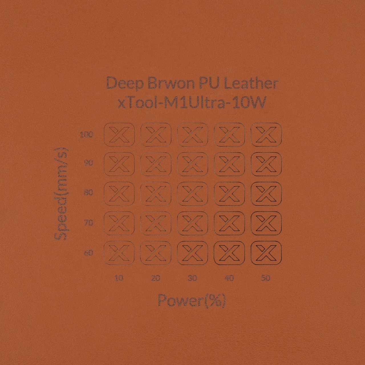 Deep Brown PU Leather test grid