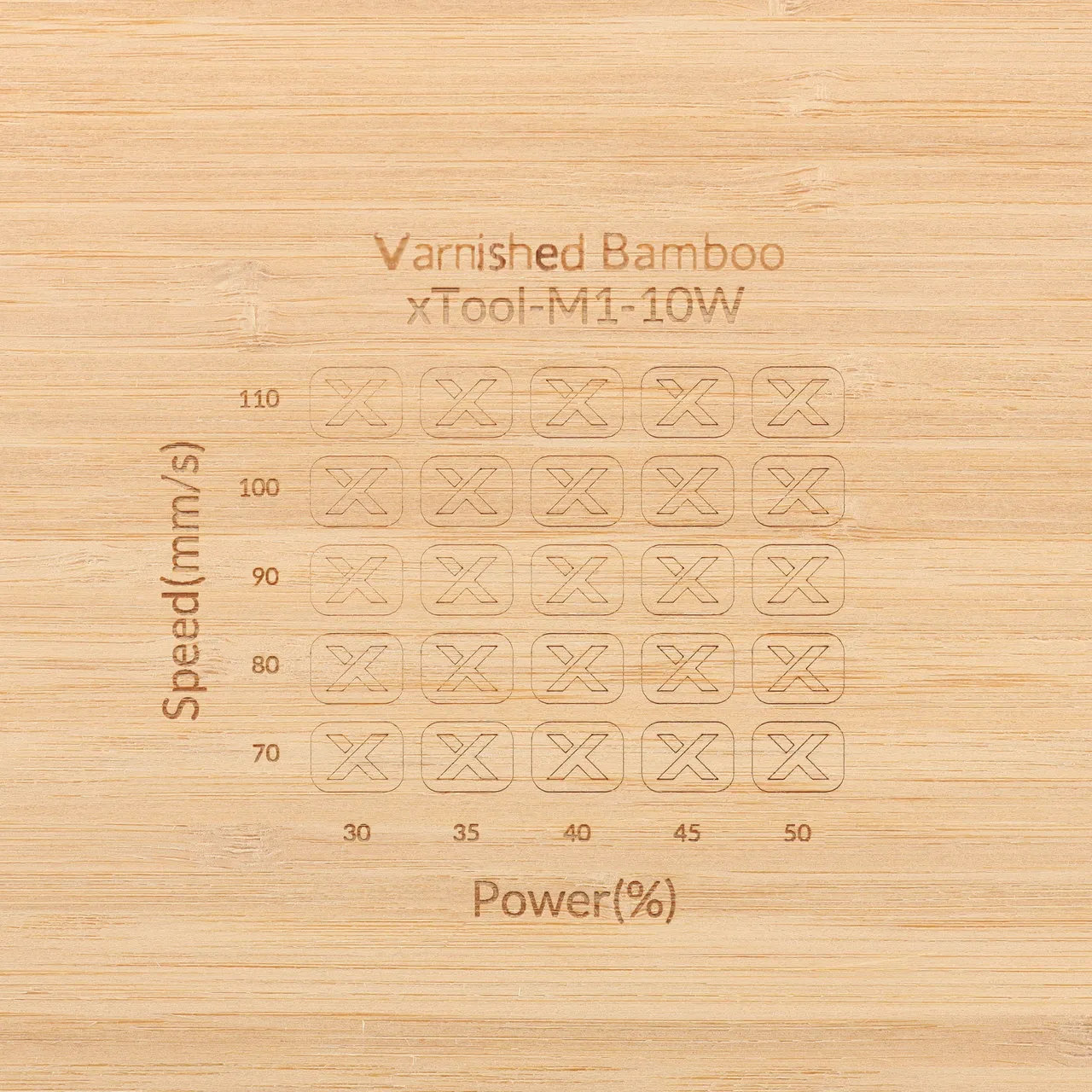 Varnished Bamboo test grid