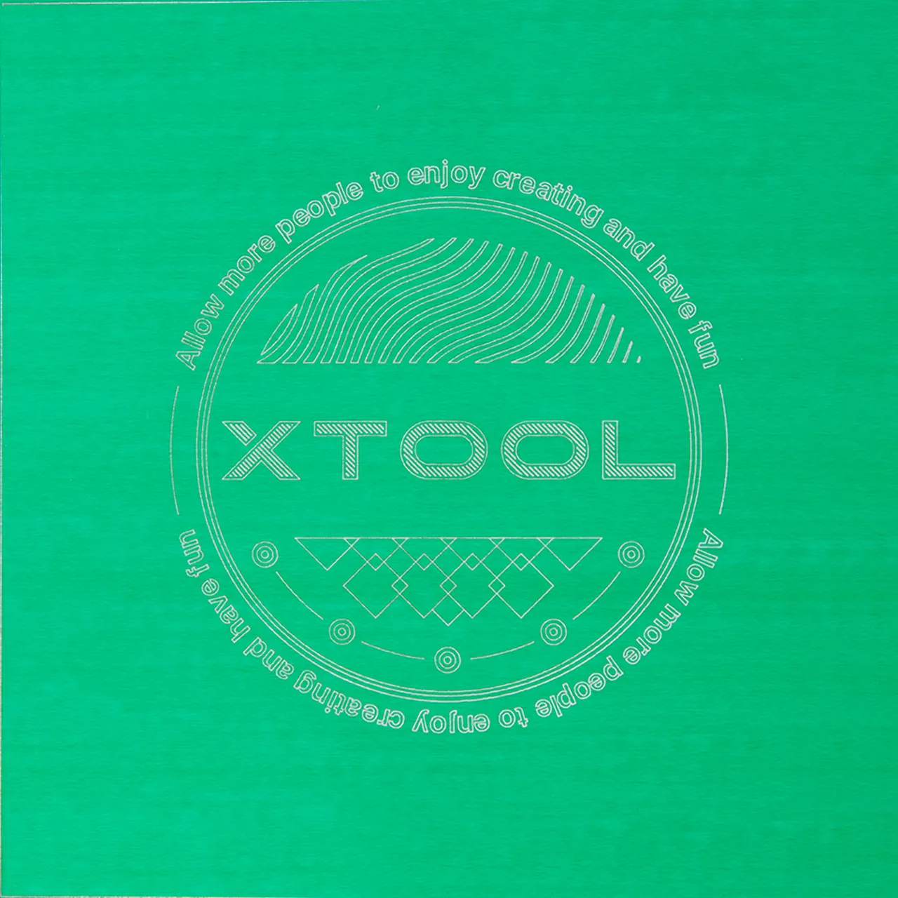 Green Metal Business Card test grid