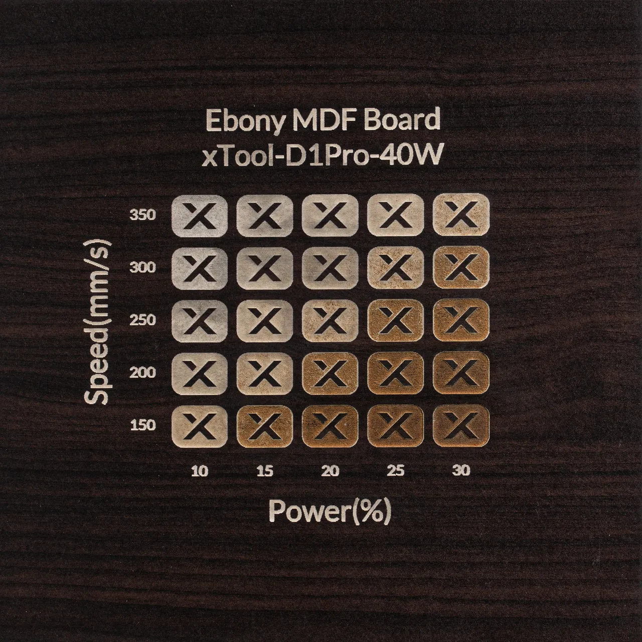 1/8"(3mm) Faux Ebony MDF Board test grid