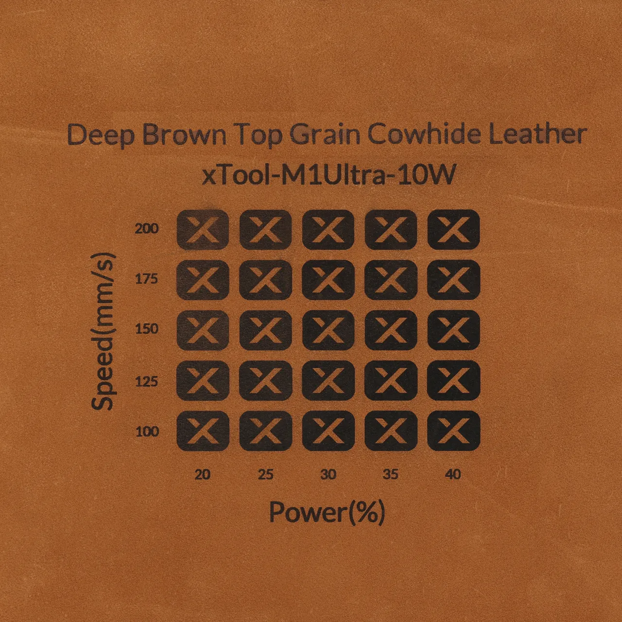 Brown Leather Wide Keychain test grid