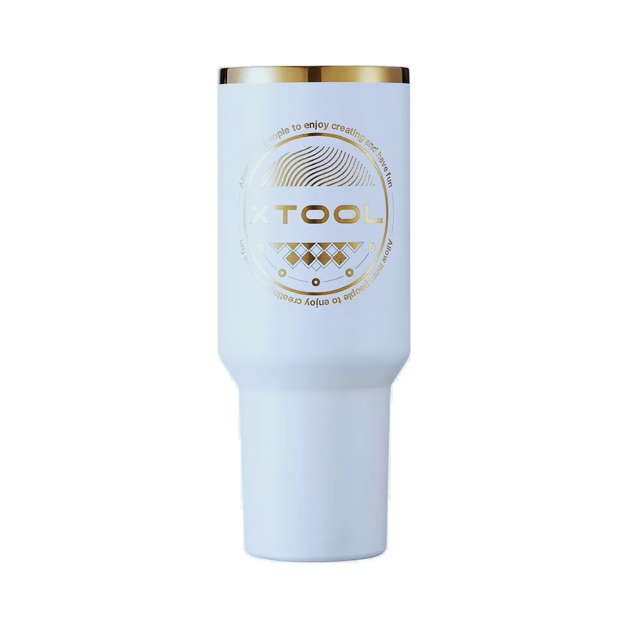 40oz(1183ml) Light Blue Grey to Gold Tumbler with Removable Handle test grid