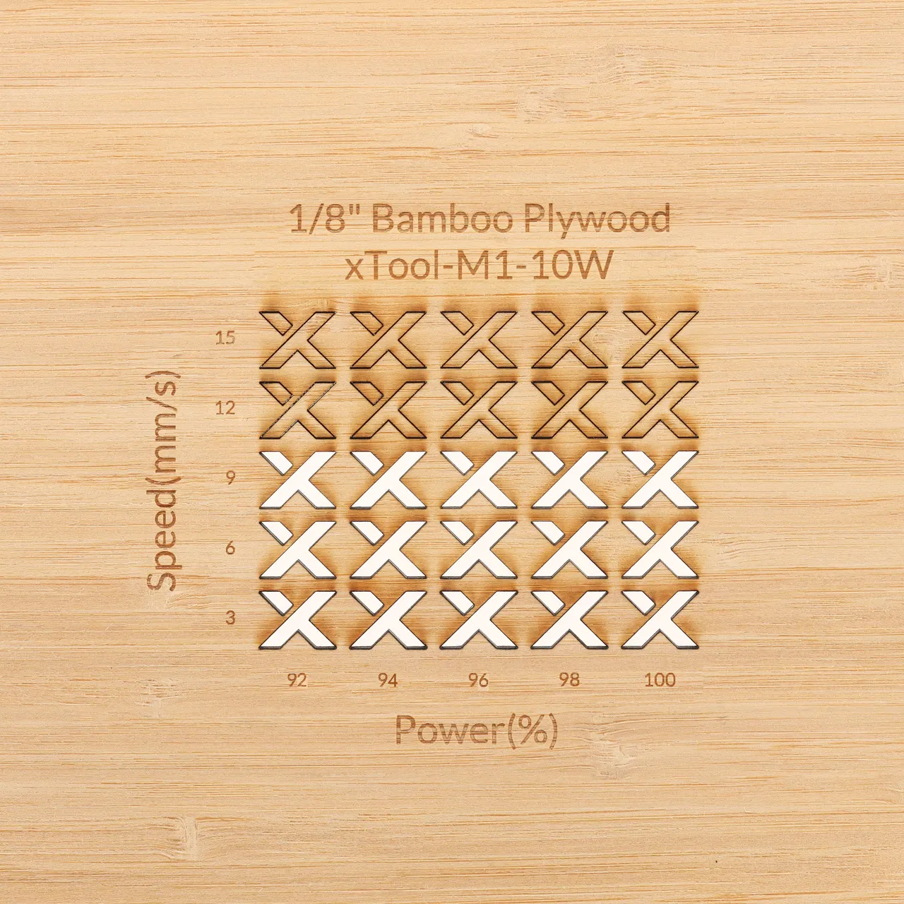 1/8"(3mm) Bamboo Plywood test grid