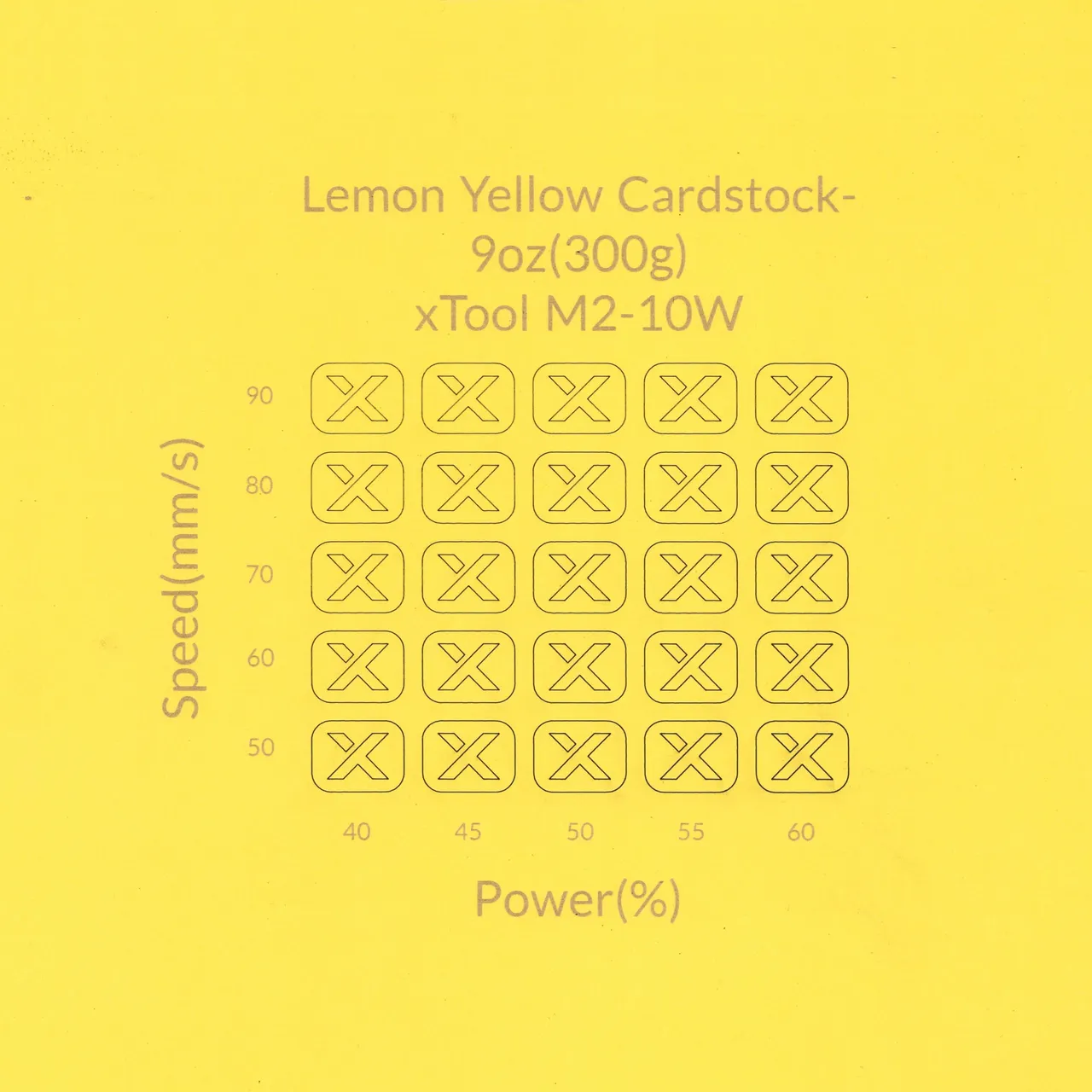 Lemon Yellow Cardstock-9oz(300g) test grid