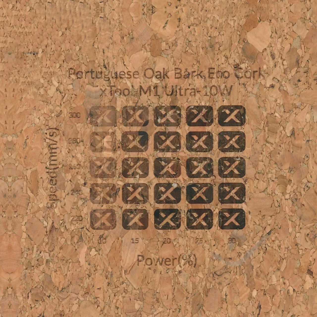 Portuguese Oak Bark Eco Cork test grid