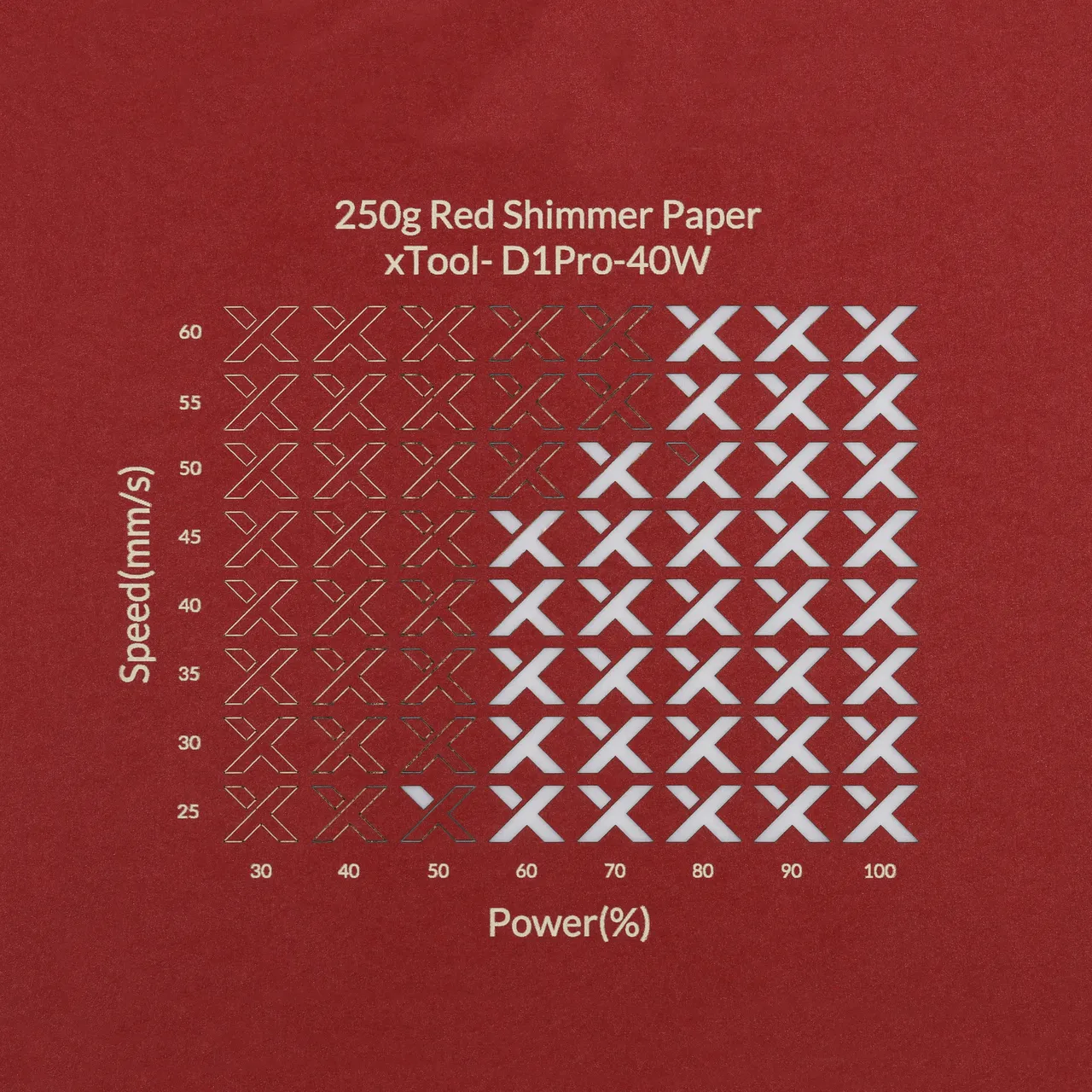 Red Shimmer Paper-7oz(250g) test grid