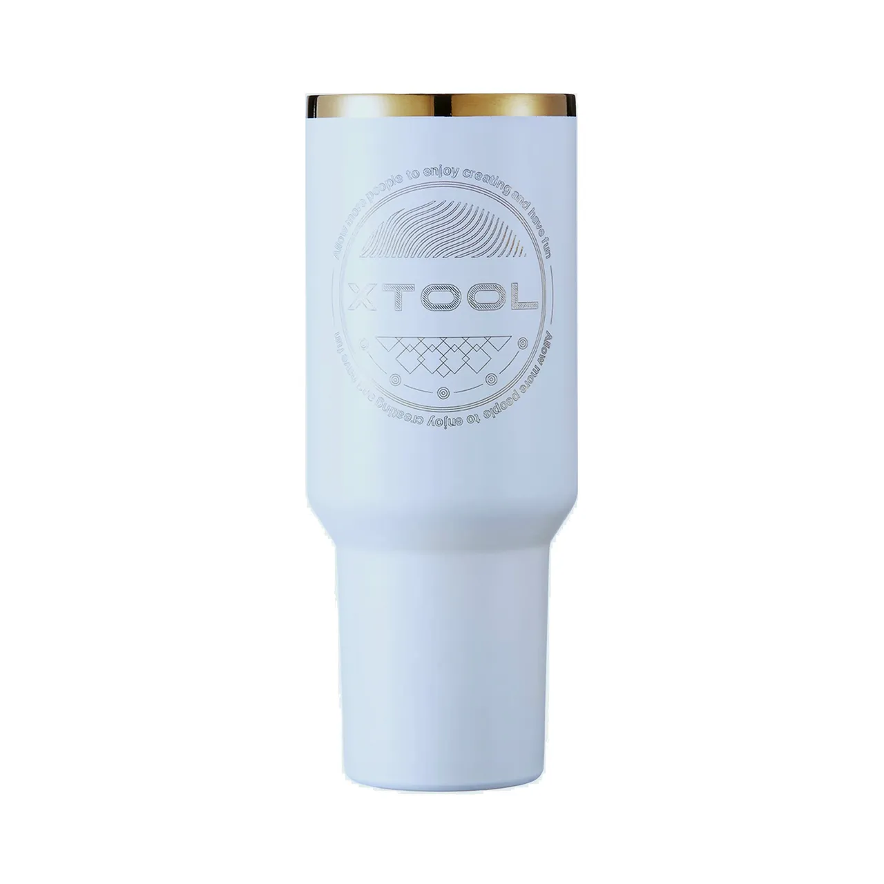40oz(1183ml) Light Blue Grey to Gold Tumbler with Removable Handle test grid